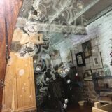 Bevelled oval mirror 92x63