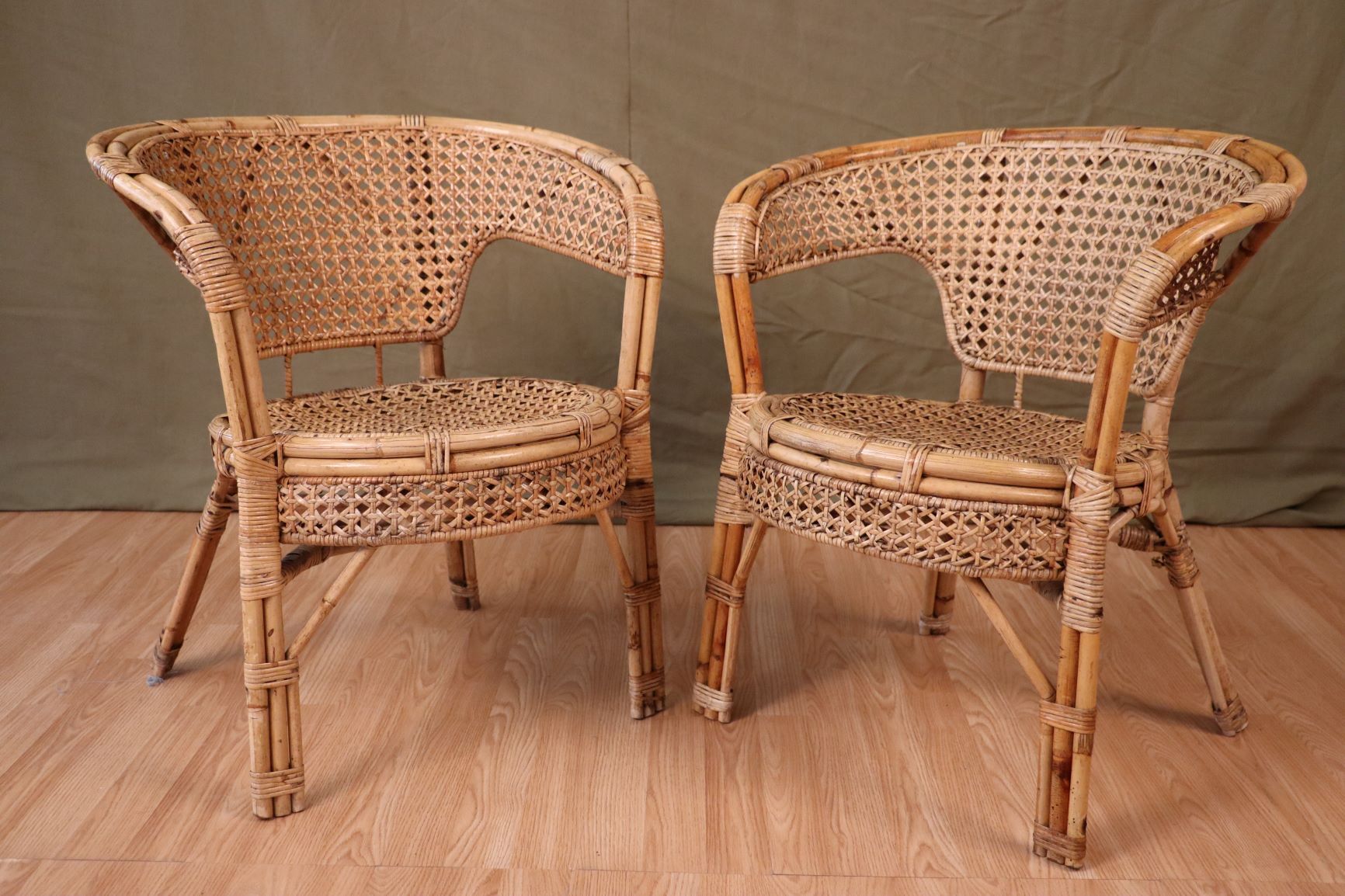 Series 4 rattan armchairs