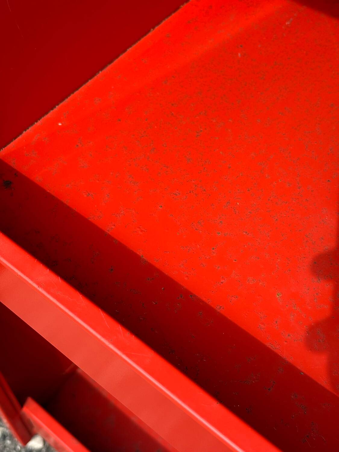 Prisunic 1970 metal trolley and box