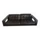 Leather lounge set – Steiner Paris – aluminium base – 1970s/1980s