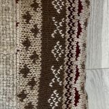 Pair of retro wool knitted cushions