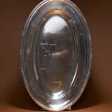 OVAL SILVER-PLATED METAL DISH, ERCUIS