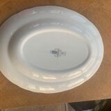 Large serving dish pontesa patterns blue flowers in vintage porcelain
