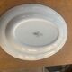 Plat de service pontesa motifs fleurs bleues en porcelaine vintage