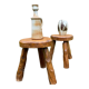 Pair of vintage brutalist stools