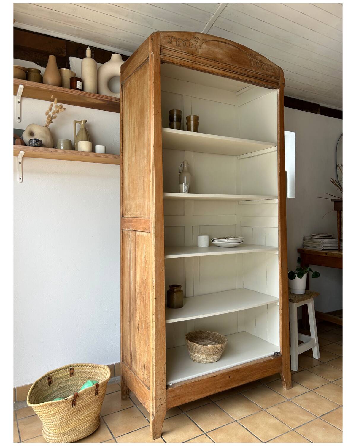 Vintage bookcase cabinet