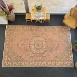 Oushak Melon Turkish Rug 180x290 Rose Vintage Carpet -Rose Beige Rug -Rose Area Rug -Turkish Carpet