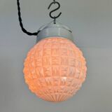 Vintage White Porcelain Pendant Light, 1970s