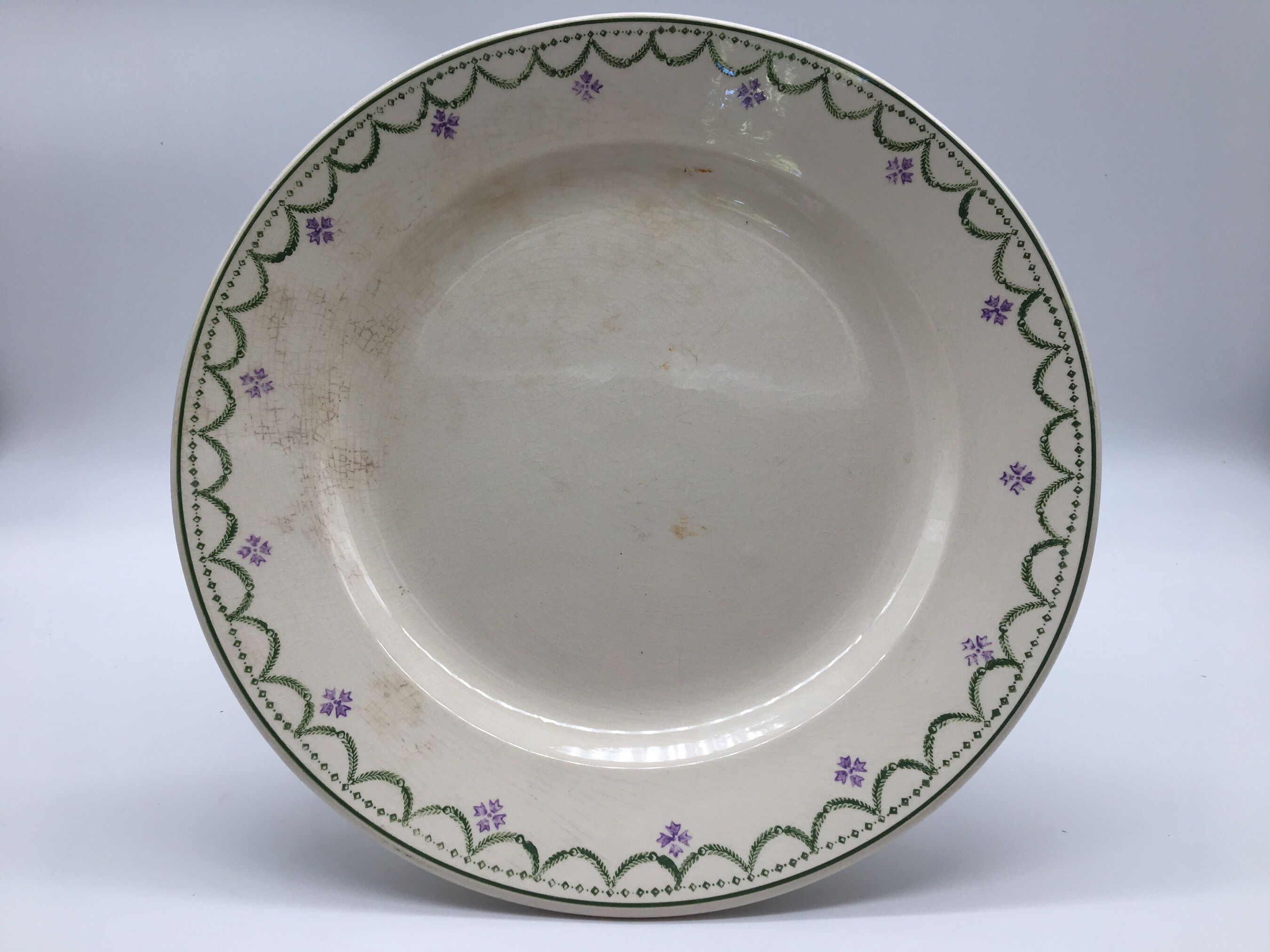 Round Serving Dish, "Longwy" model "Violetta"