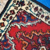 Vintage persian carpet hamadan handmade 1.3' x 1.9' (40cm x 60cm) 1970s, 1c761