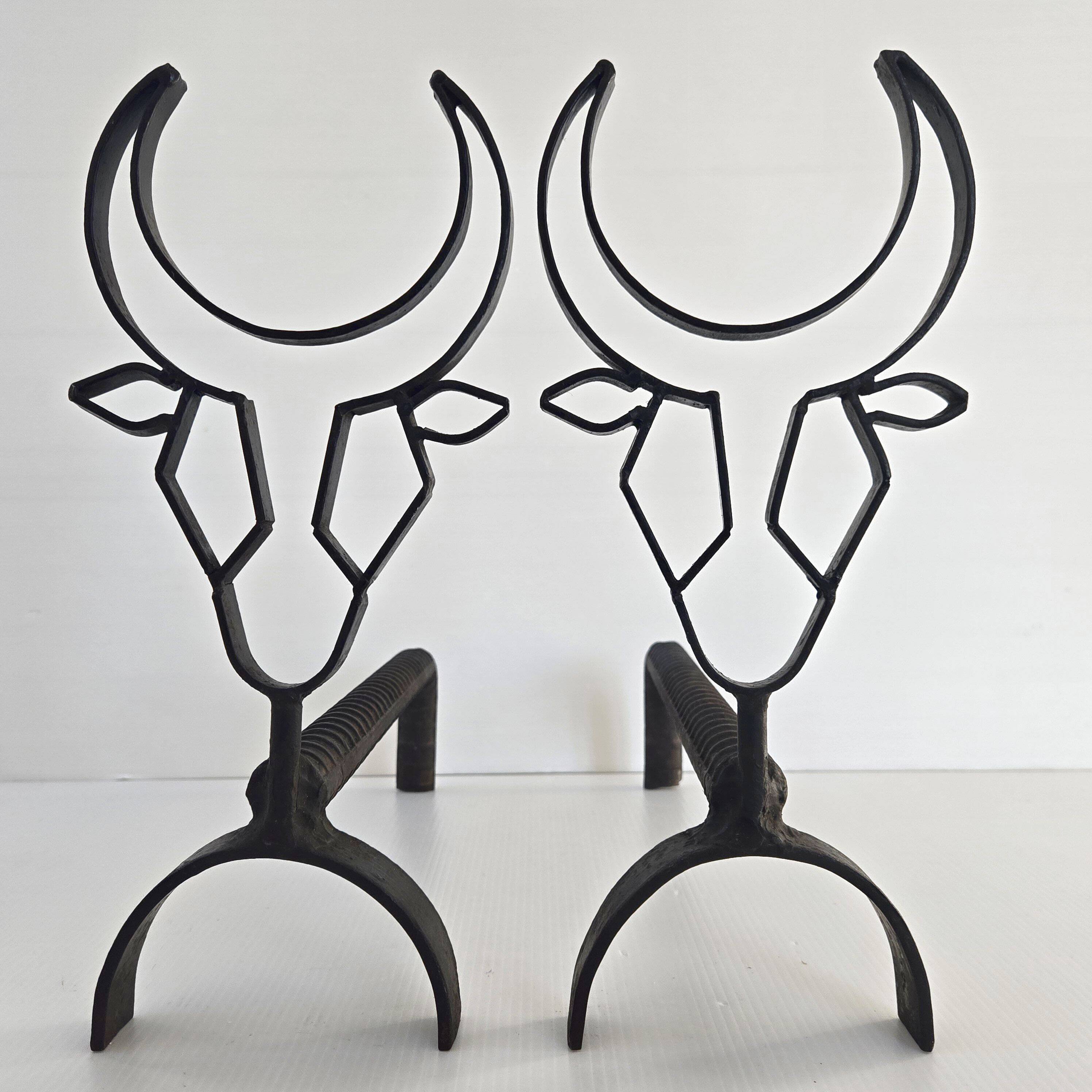 Pair of vintage 1960s andirons