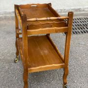 Vintage dessert bar trolley on wheels with removable tray
