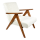 Vintage armchair B-310 VAR white structural boucle 1970s