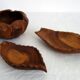 Large lotus flower vintage wooden aperitif service