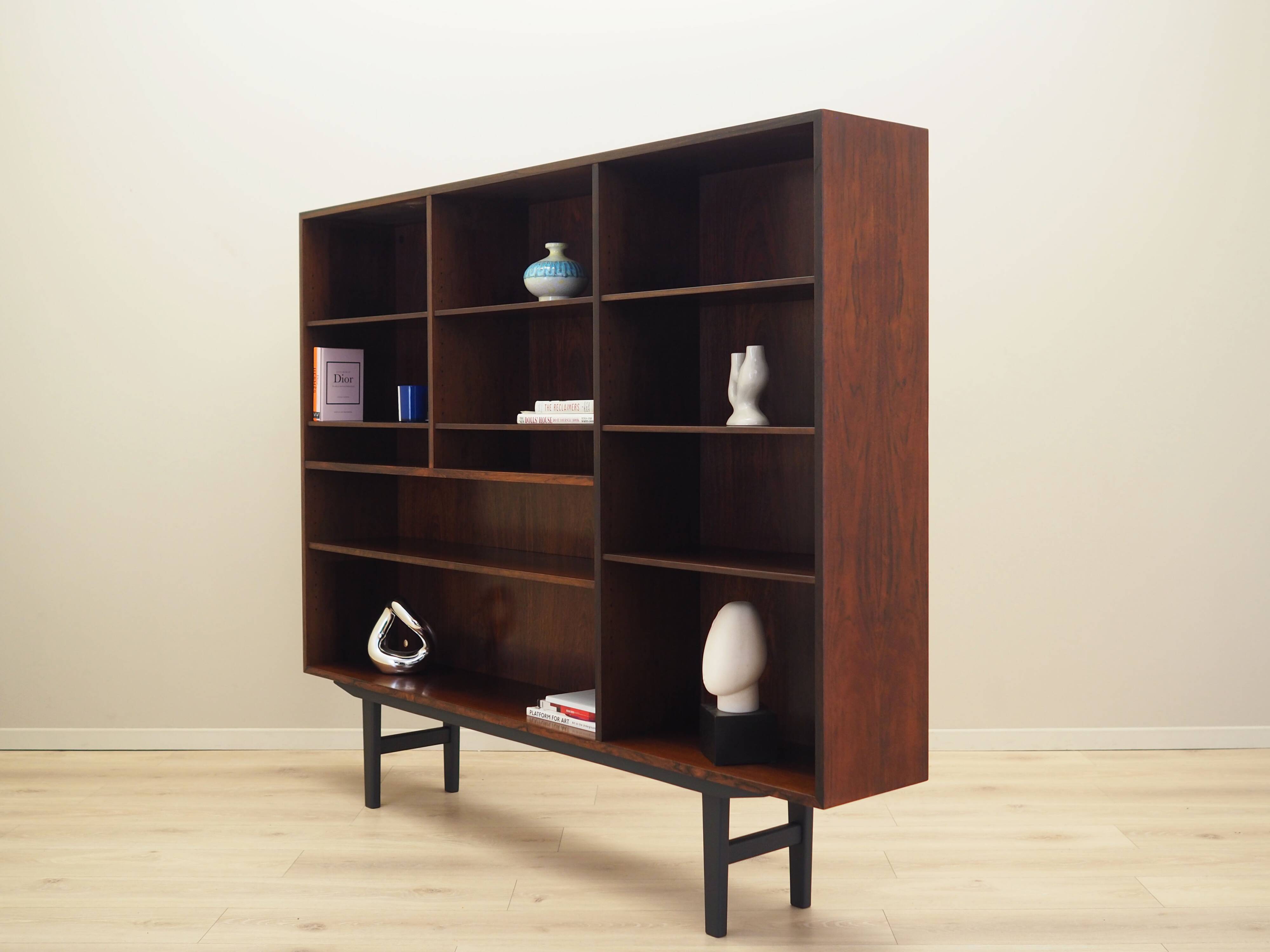 Mahogany bookcase, Danish design, 1970s, manufacturer: Omann Jun