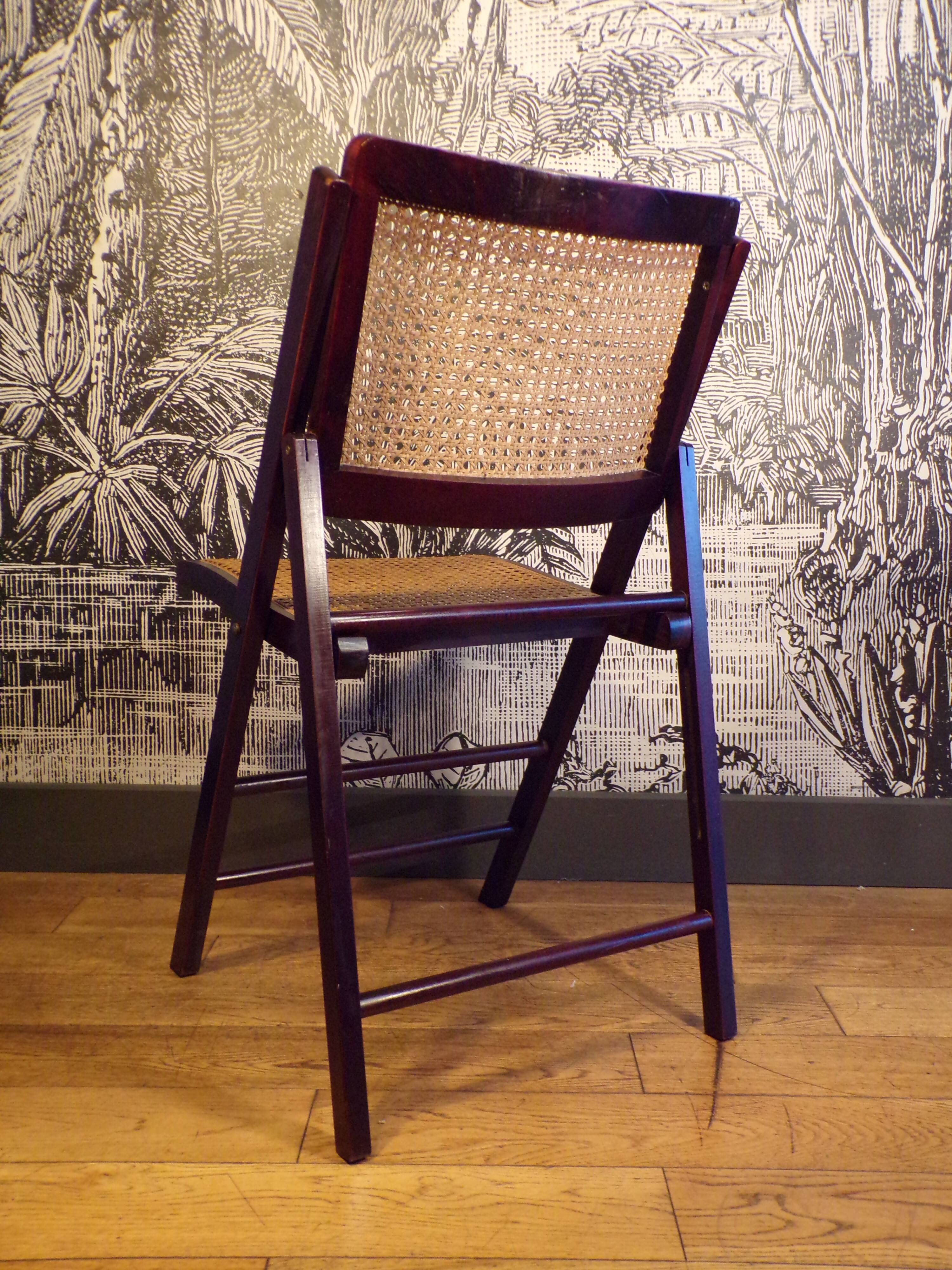 Cane folding chair 1970