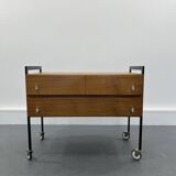 Coffre à coudre du milieu du siècle, années 1960