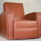Armchair edited by Airborne, faux leather, France, circa 1950