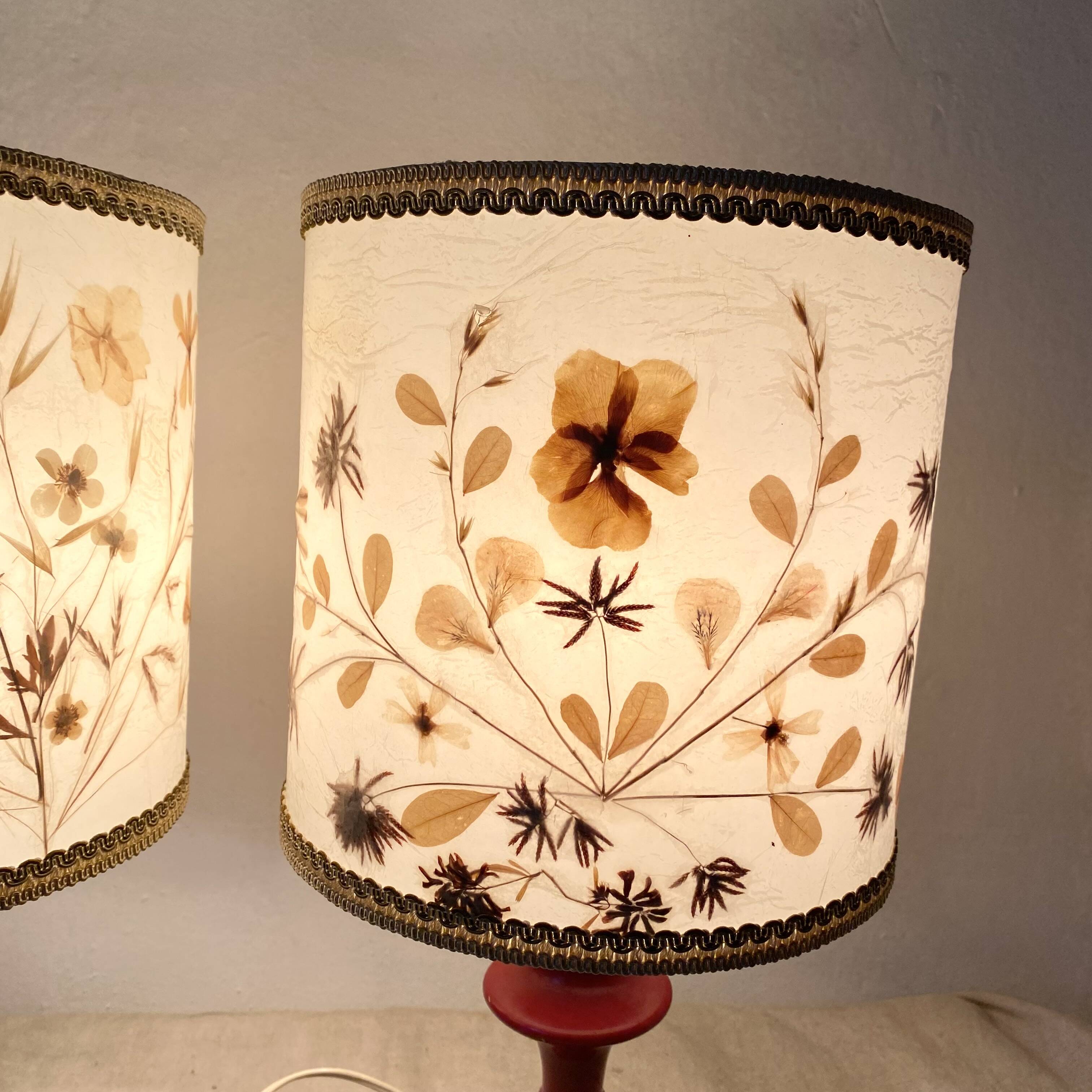 Pair of vintage bedside lamps