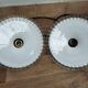 Pair of opaline pendant lights