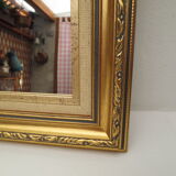 rectangular mirror golden tower 45x36cm