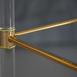 Vintage brass and lucite serving trolley, France 1960s