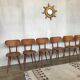 Series of 6 chair baumann scandinavian beech spirit 1950 1960 vintage design