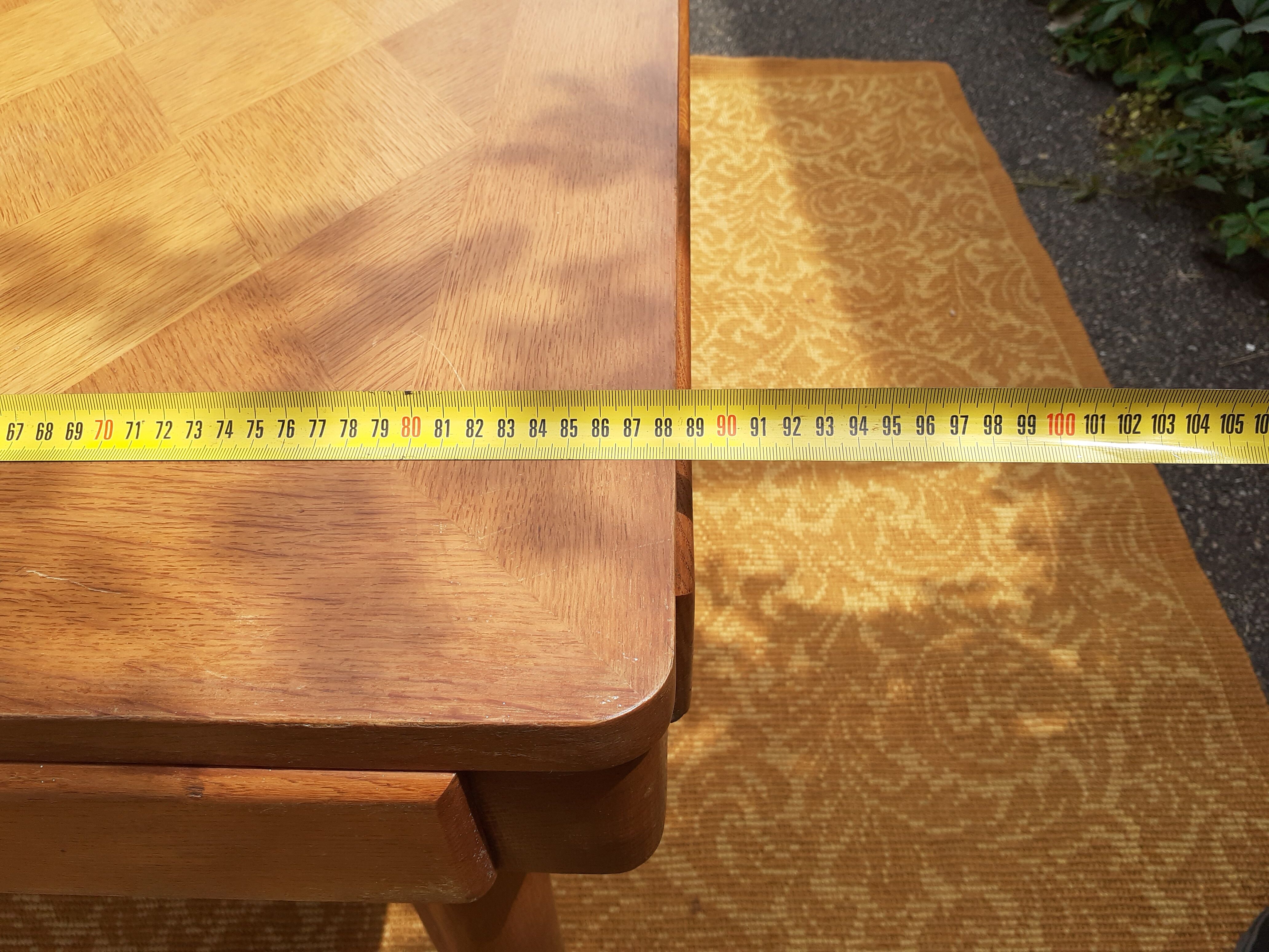 Table de salle à manger vintage 50/60 en chêne massif