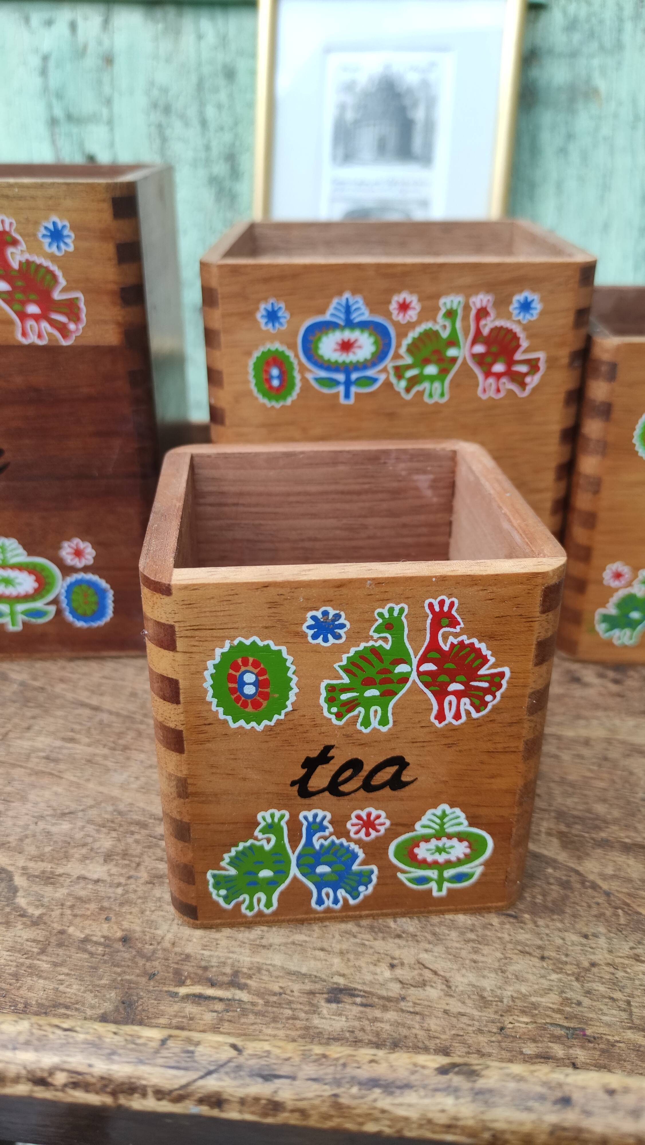 Pots à épices en bois français et anglais