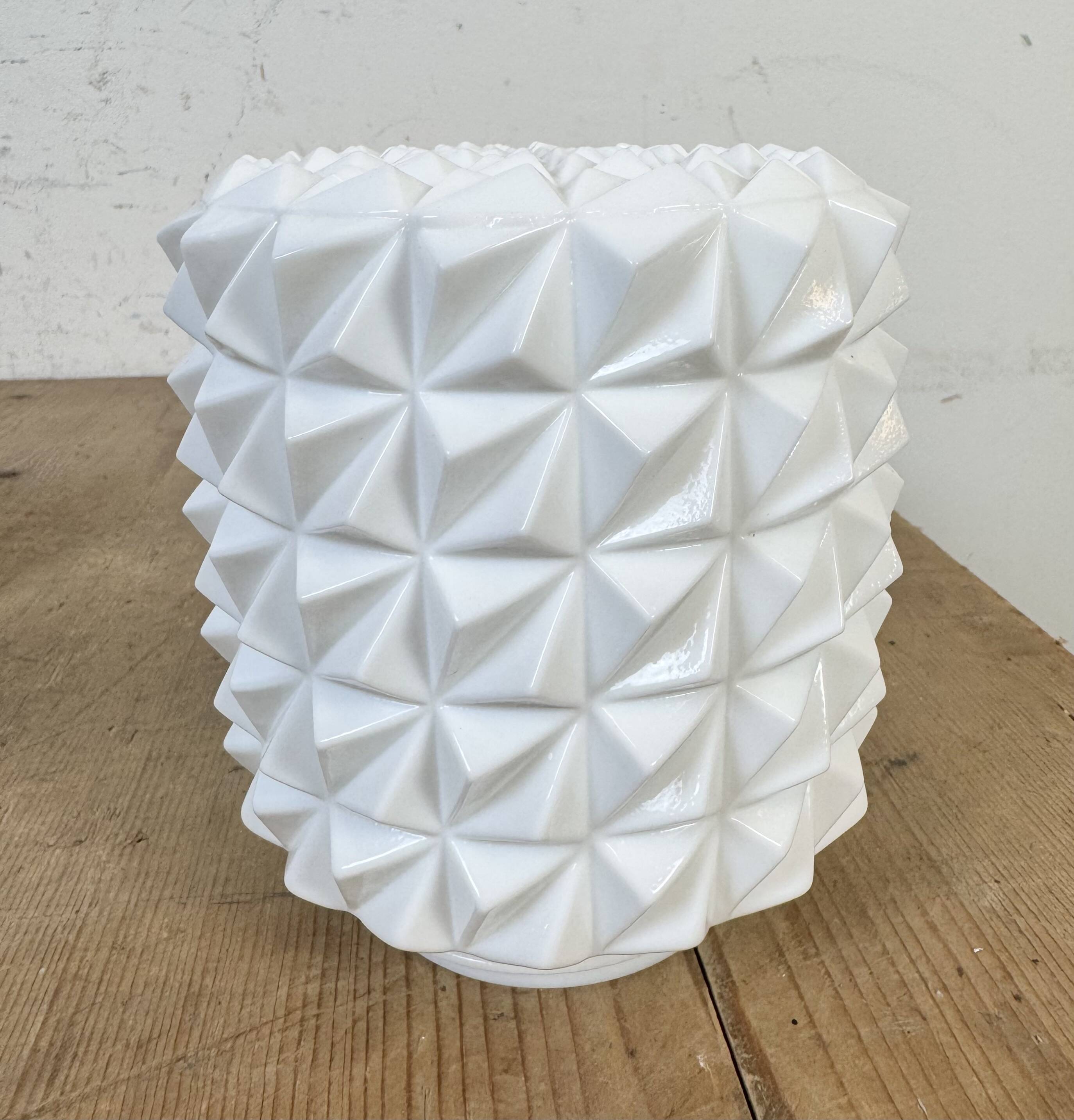 Vintage White Porcelain Wall Light, 1970s