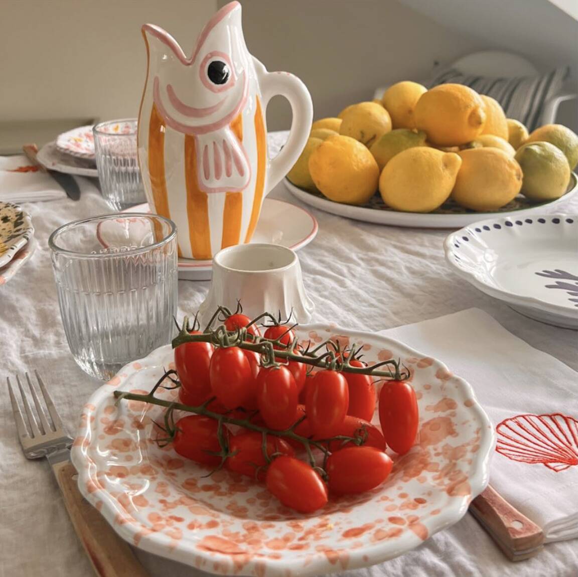 Orange fish carafe