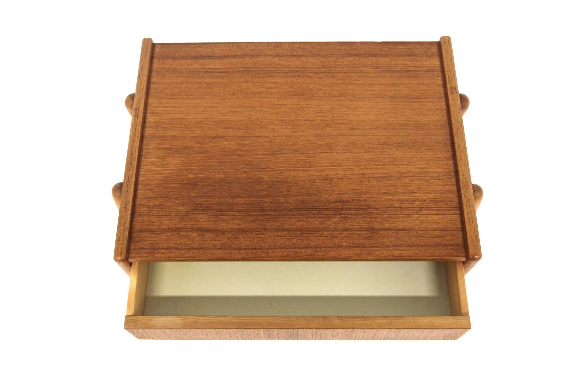 Table de chevet scandinave en teck Carlström Suède 1960