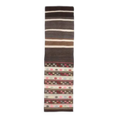 Tapis de couloir Oushak turc en laine et coton fait main, années 1970