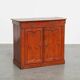Antique Cabinet in Red/Brown with 2 Doors and a Drawer with Working Lock
