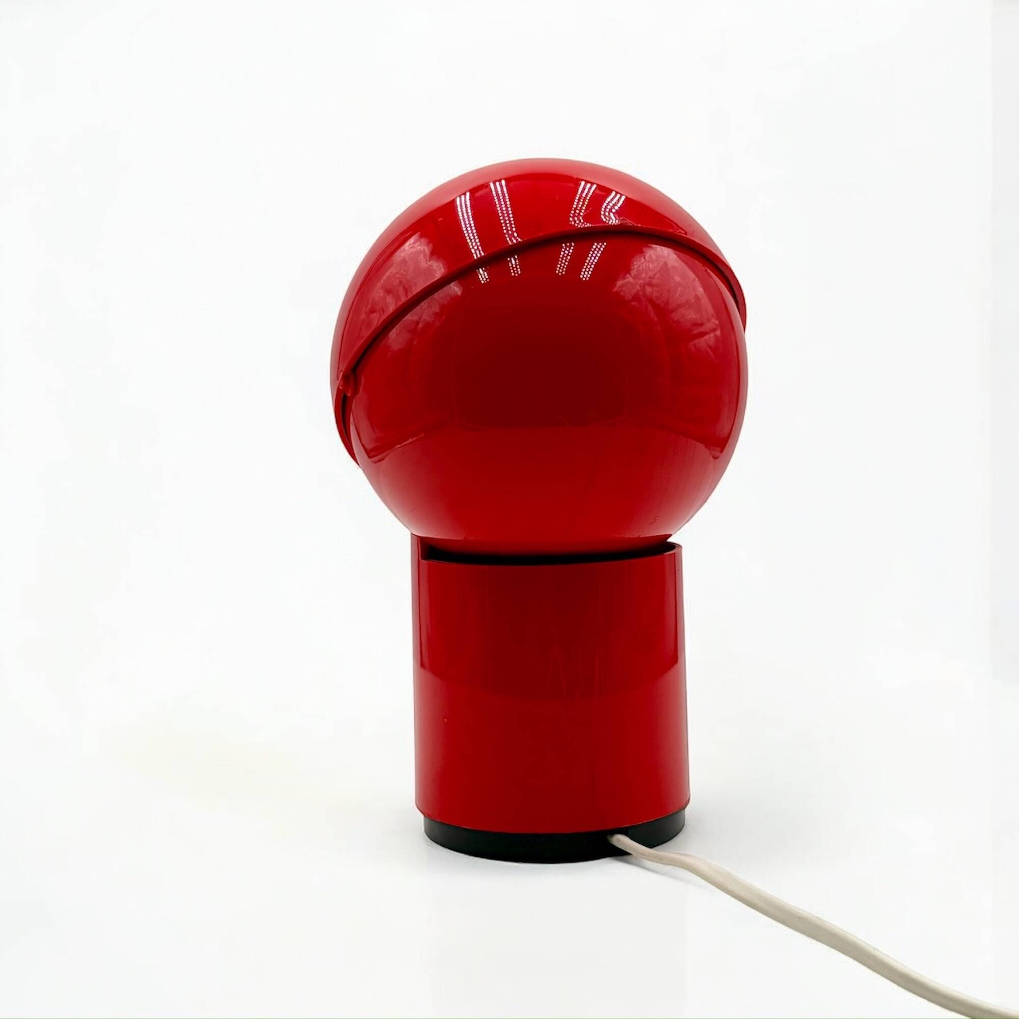 Lampe Space Age « Sfera Notte » Gagiplast, rouge vif, années 1970