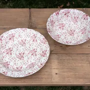English plate and salad bowl duo