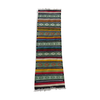 Corridor kilim multicolor wool 200x68cm