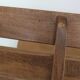 Log basket solid wood slatted vintage folk art
