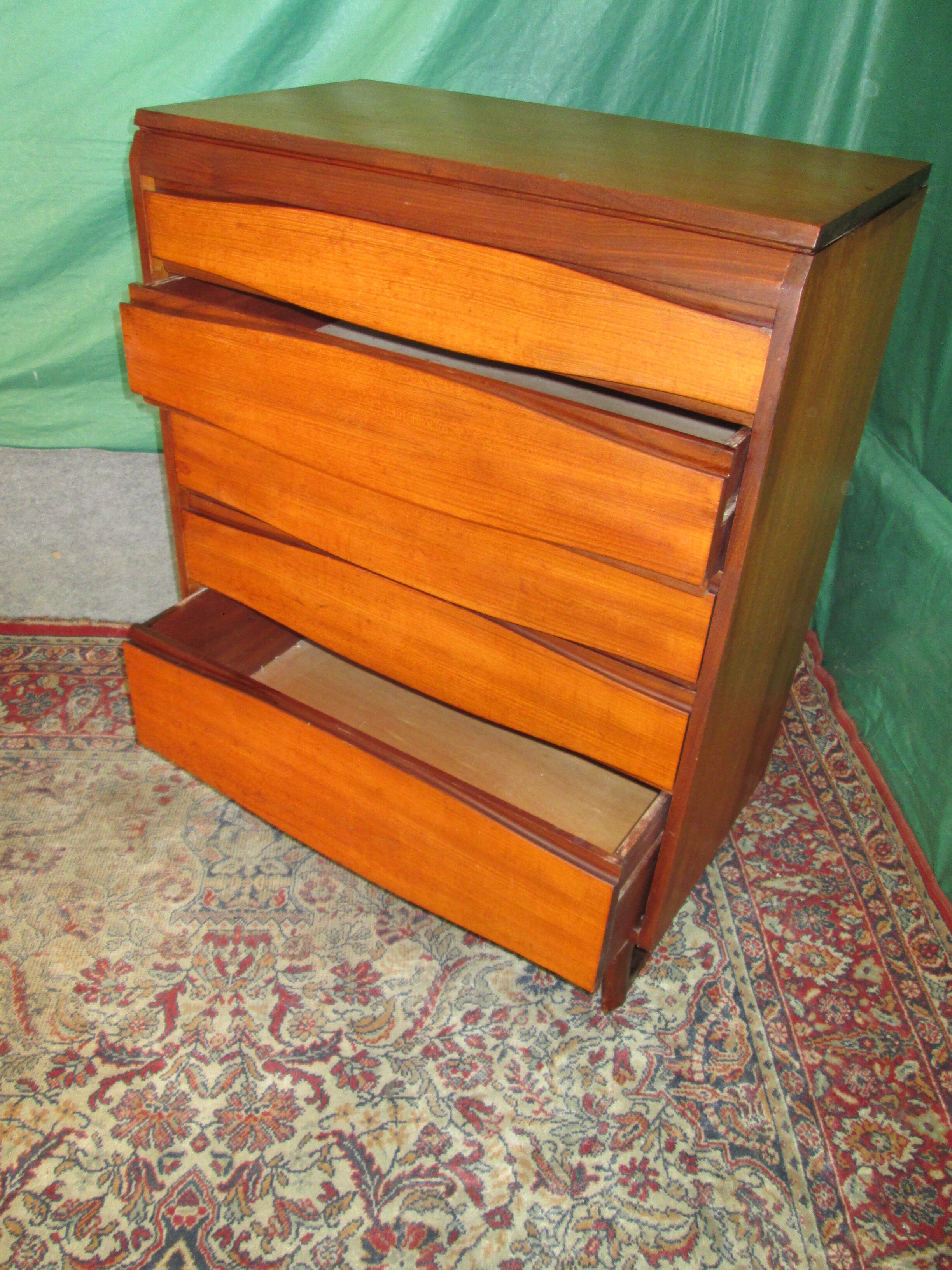 Commode vintage en teck et noyer