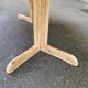 Round stripped extendable dining table in the style of Rainer Daumiller Hirtshals Sa.