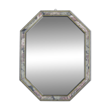 Old octagonal beveled mirror.