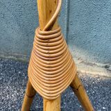 Vintage rattan floor lamp