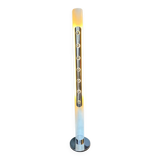 Vintage design floor lamp in chrome and white metal 70'