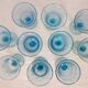 10 footed glasses from the biot glassworks in blown glass.