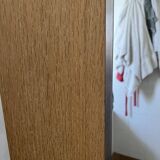 Large mirror with wide oak border