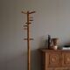 Decorative coat rack in solid pine, mid-century Danish style, 1970s.