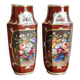 Duo of 19th century vases in Paris JP porcelain