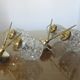 Pair of double appliques "Pierre Disderot" in brass and glass 50 60 years
