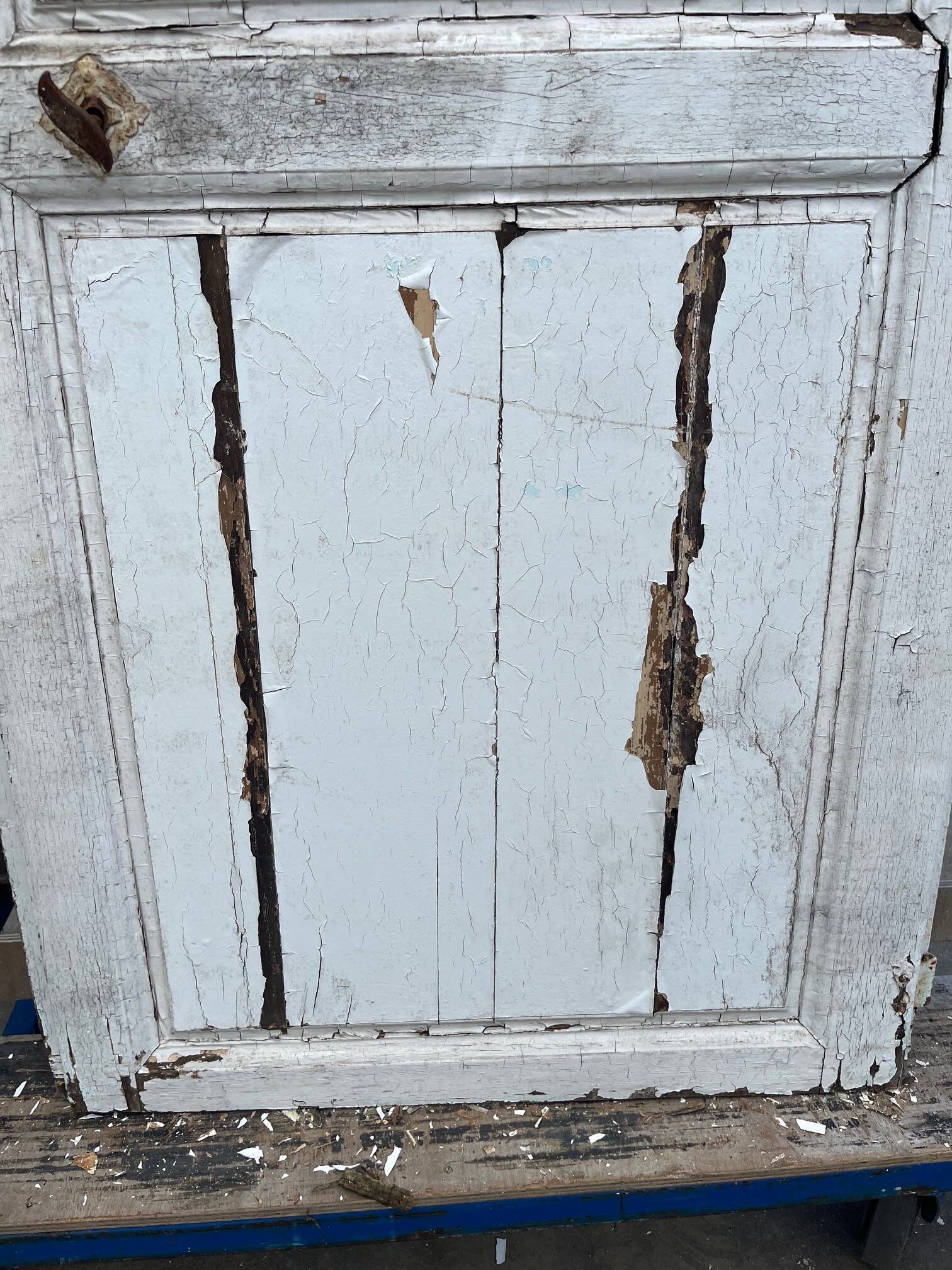 18th century painted oak door