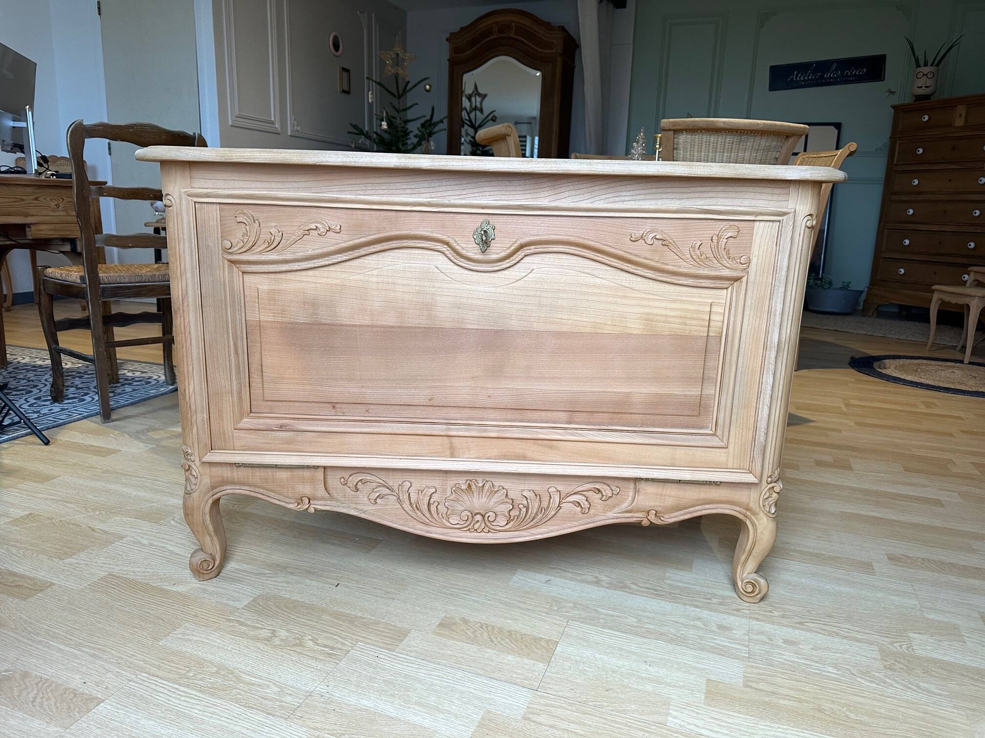 airbrushed bar cabinet